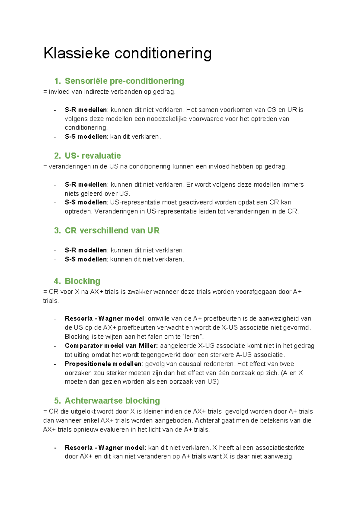 Klassieke conditionering - Sensoriële pre-conditionering = invloed van ...