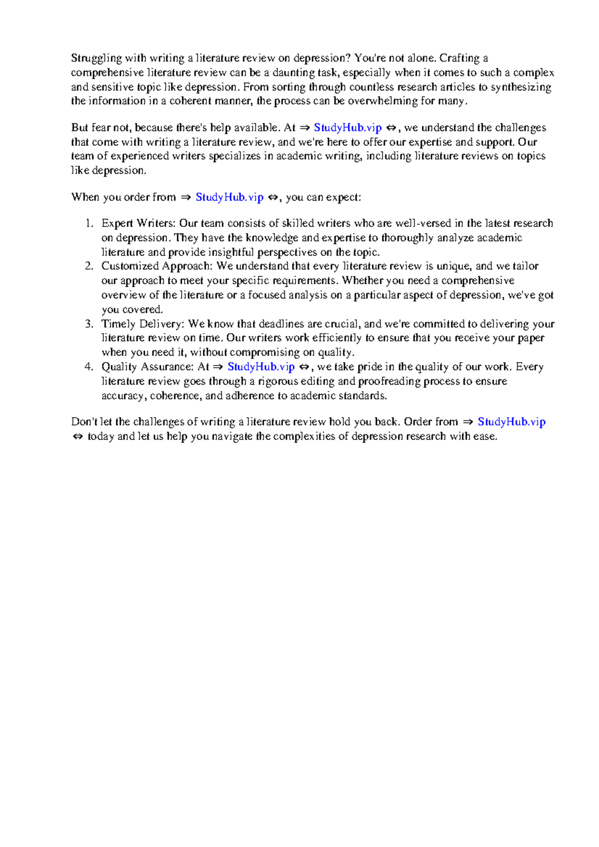 Example Of Literature Review On Depression - Struggling with writing a ...