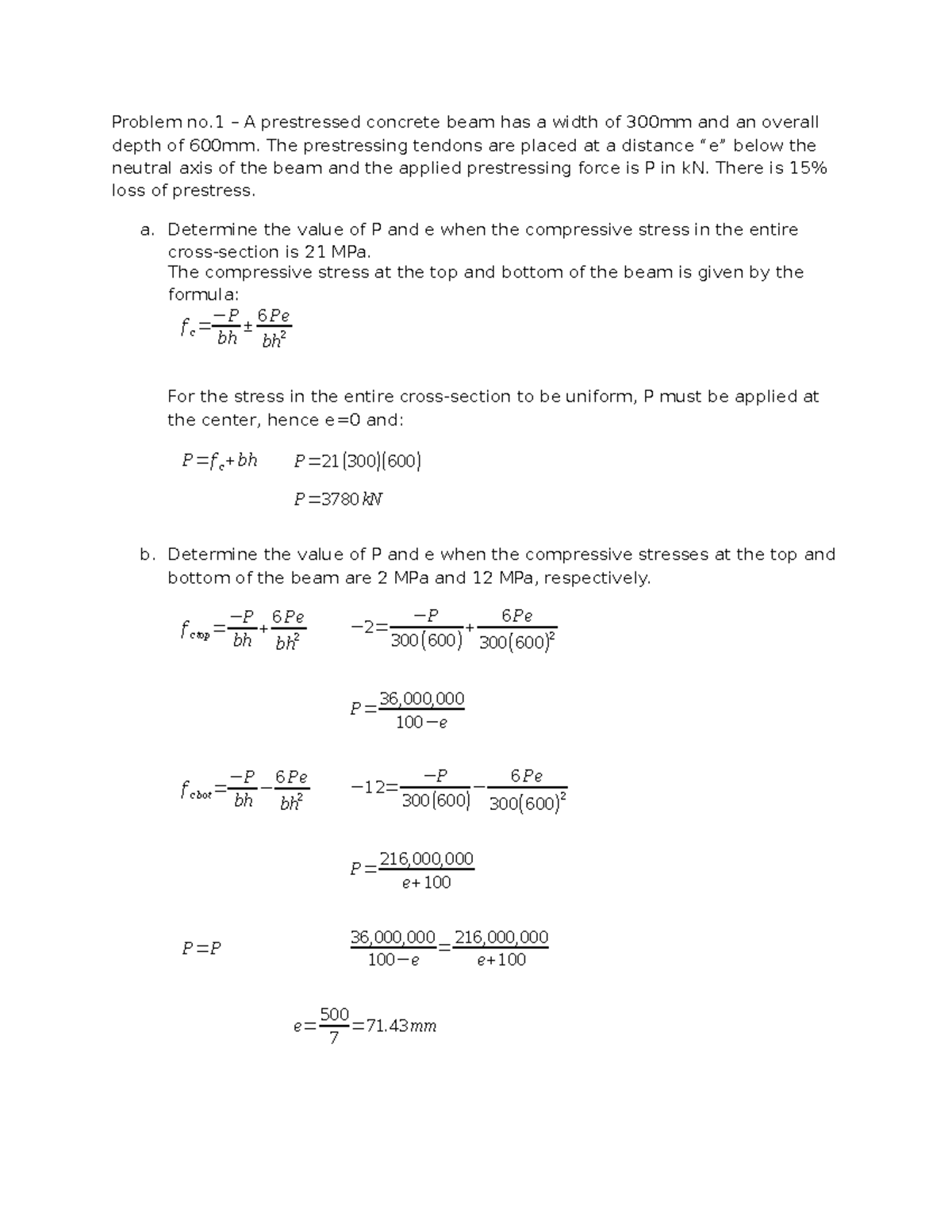 pre stressed concrete - The prestressing tendons are placed at a ...