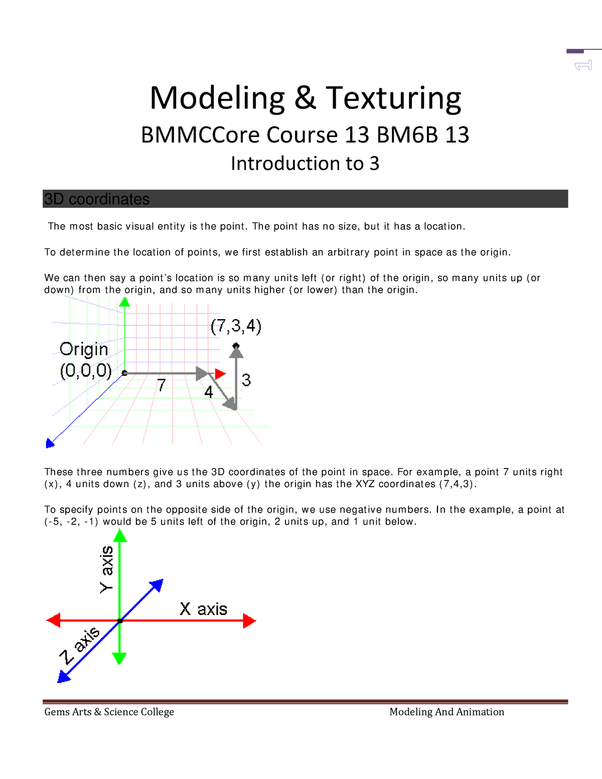 Introduction To 3D Modeling And Texturing - 1 Modeling & Texturing ...