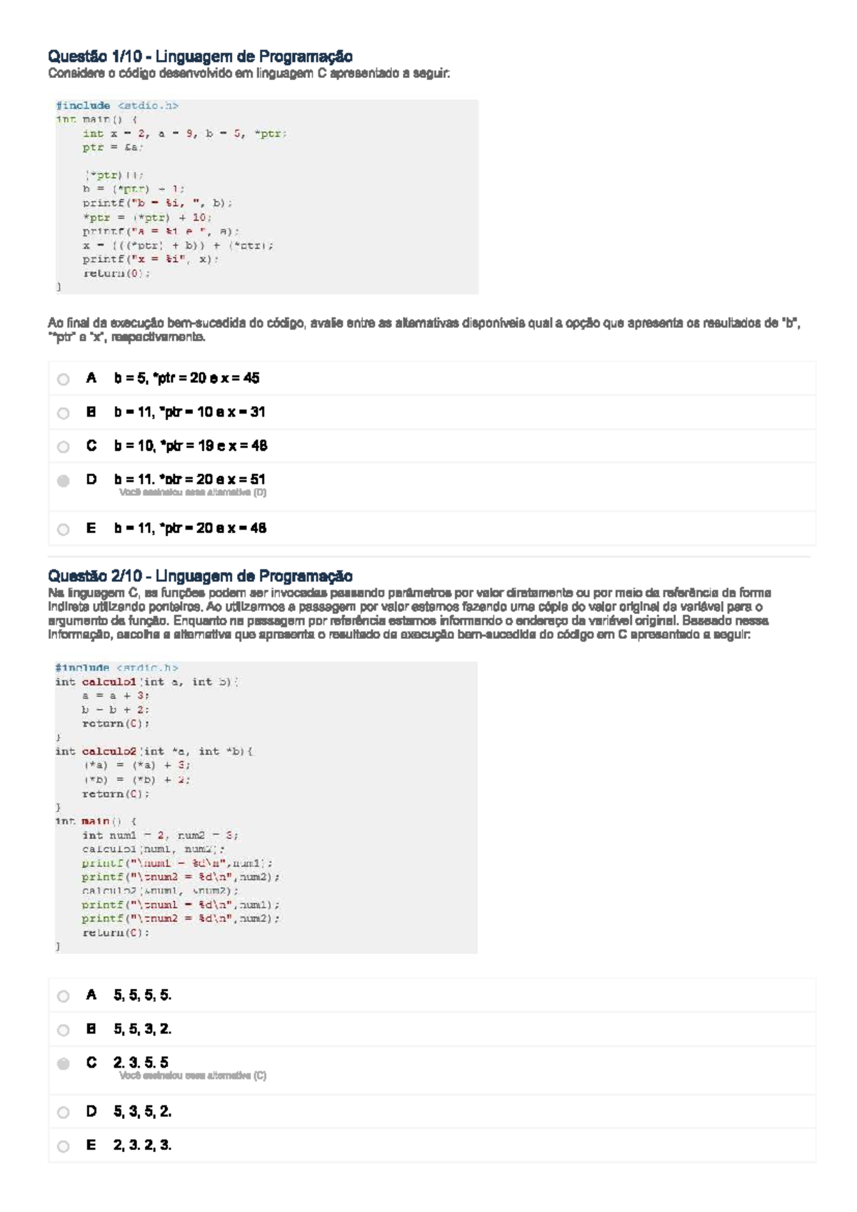 Apol 2 linguagem de programação nota 100 - Questão Linguagem de ...