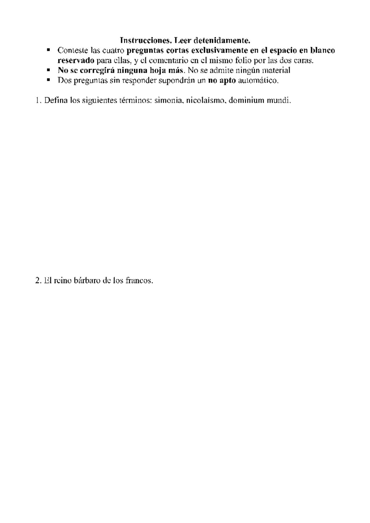 Examen 1 Abril 2015, preguntas historia universal Studocu Examen 1 Abril 2015, preguntas historia universal Studocu