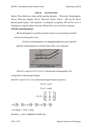 RF and MW Engg Unit-4 Notes P1 - RF and Microwave Engineering - Studocu