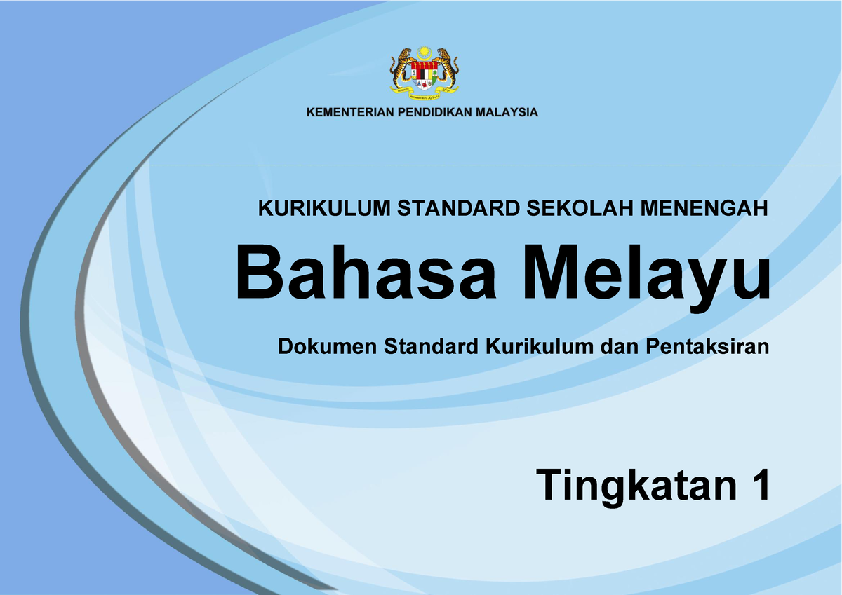 DSKP KSSM Bahasa Melayu Tingkatan 1  i Bahasa Melayu Tingkatan 1
