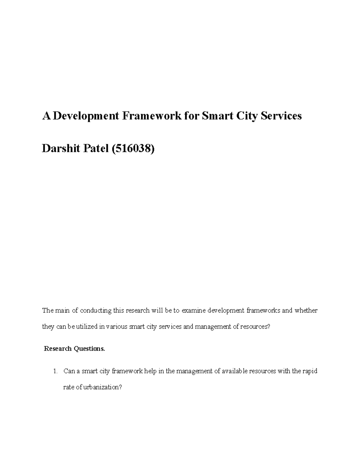 Development framework 1 Final doc - A Development Framework for Smart ...