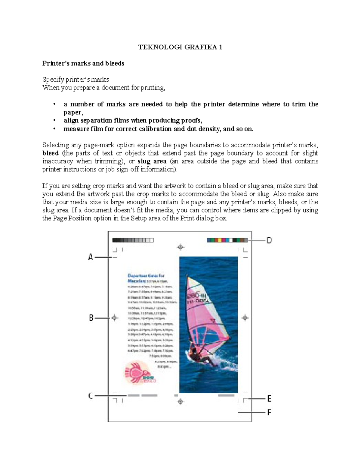 Teknologi Grafika 1 TEKNOLOGI GRAFIKA 1 Printer’s marks and bleeds
