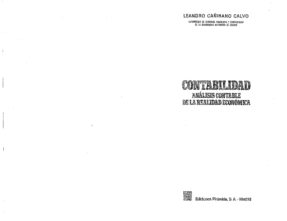 7. Cañibano. Teoria actual de la contabilidad Cap 2 - Fundamentos de