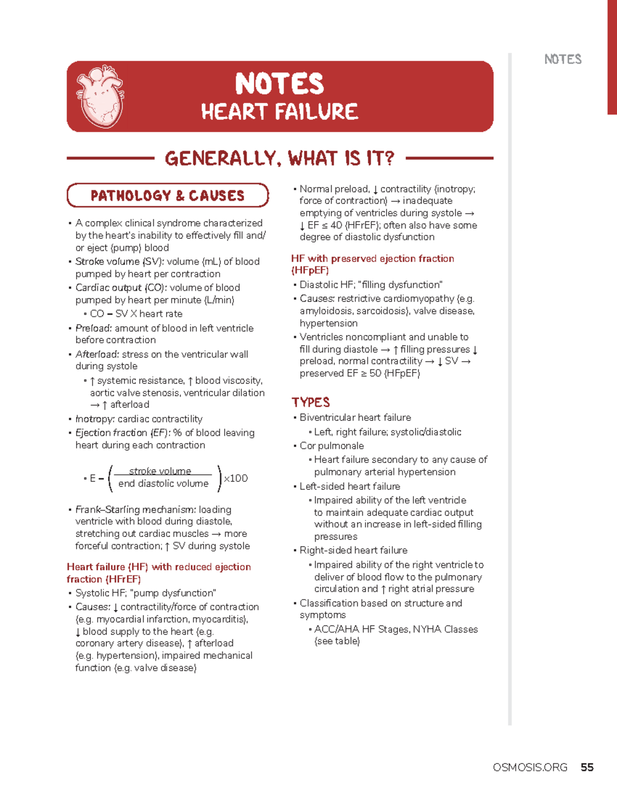 Heart failure - cardiovascular course - NOTES A complex clinical ...