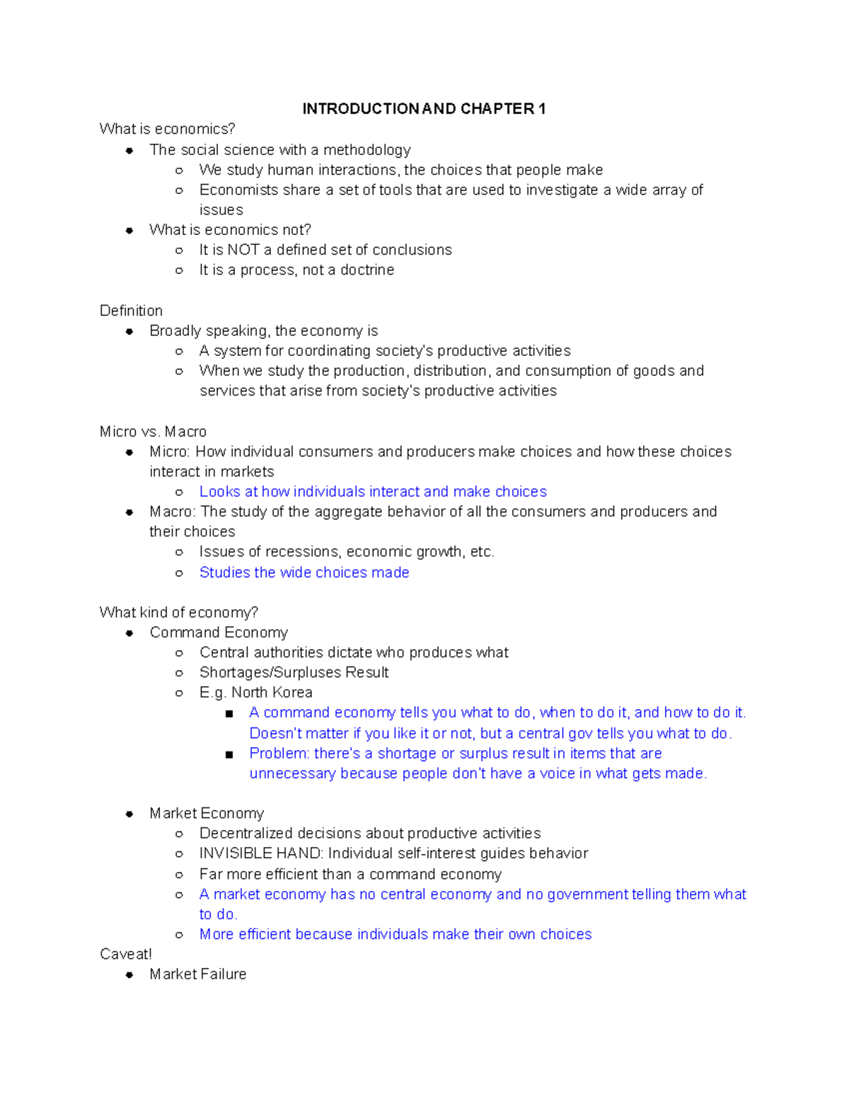 Principles Of Microeconomics - INTRODUCTION AND CHAPTER 1 What Is ...