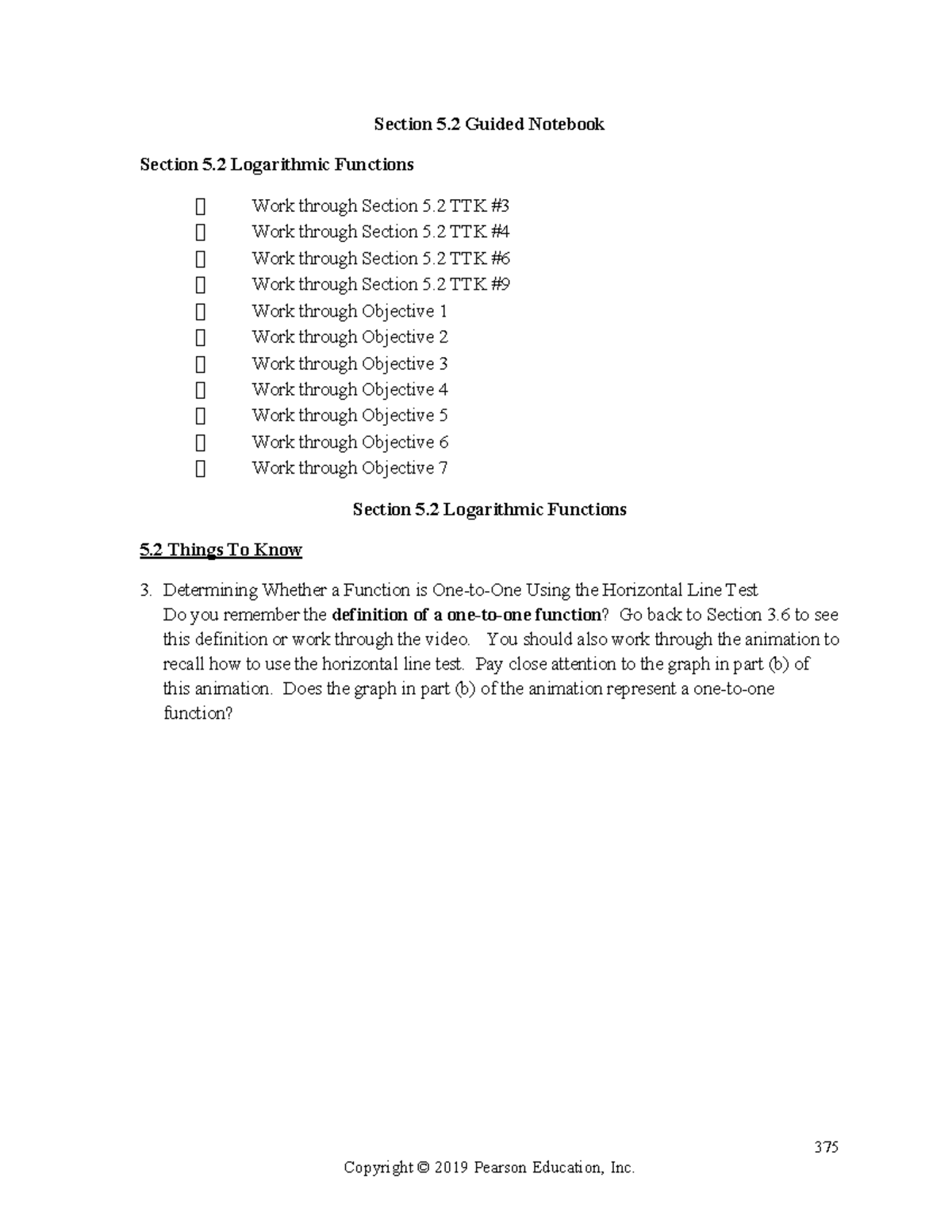 Section 5.2 Guided Notes 375 Section 5. Guided Notebook Section 5