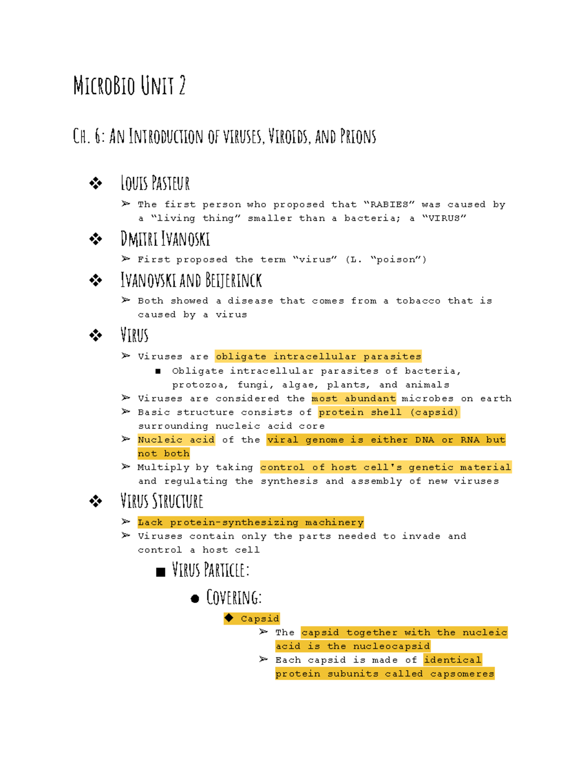Micro Bio Unit 2 - notes - MicroBio Unit 2 Ch. 6: An Introduction of ...
