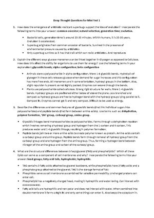 Weeks 1-5 BIOL1020 Summary - MODULE 1 - WEEK 1 Lecture Cell ...