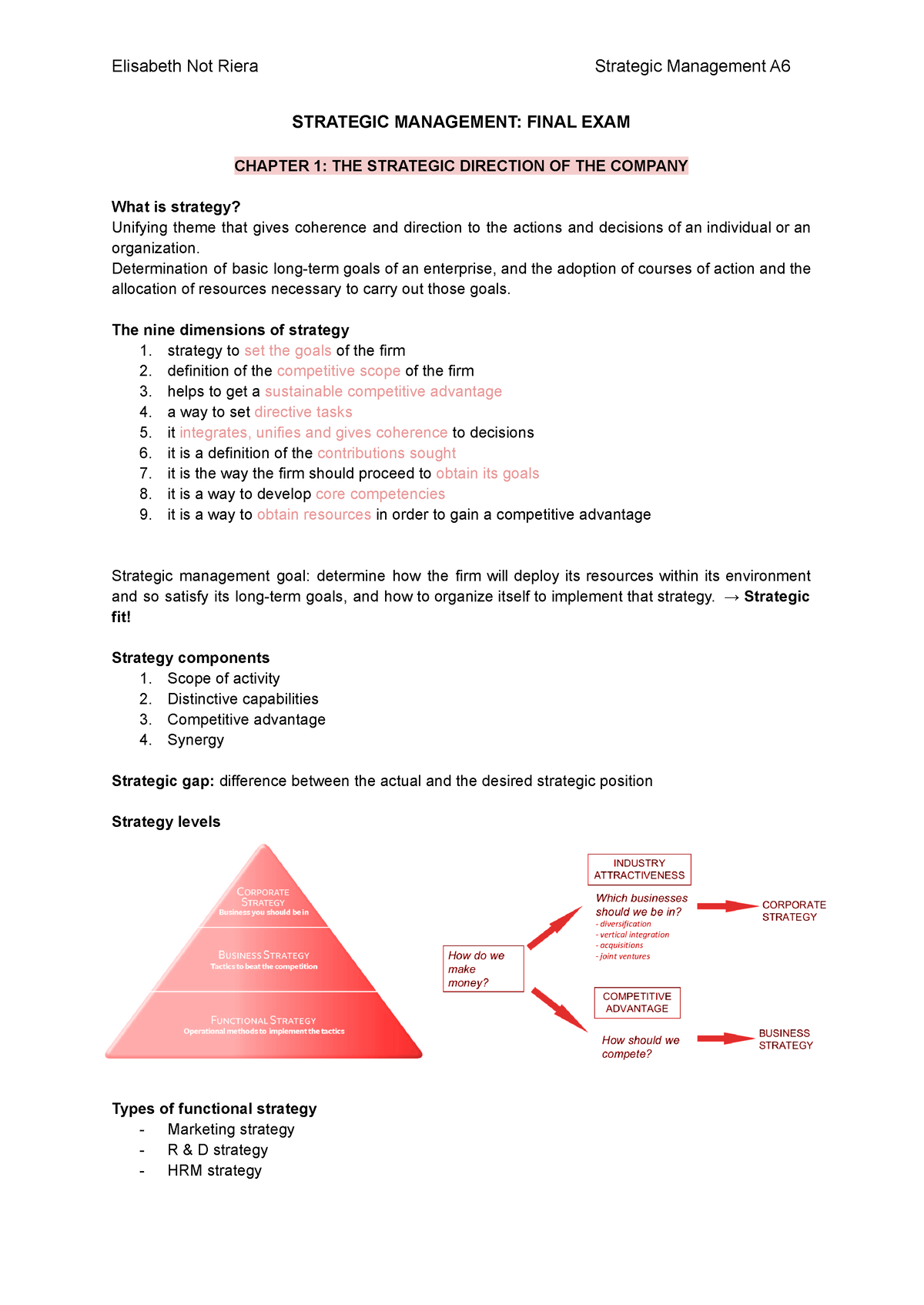 strategic management final exam case study