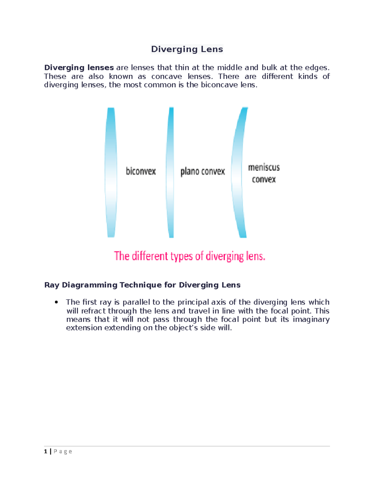 Diverging Lens - Diverging Lens Diverging Lenses Are Lenses That Thin ...