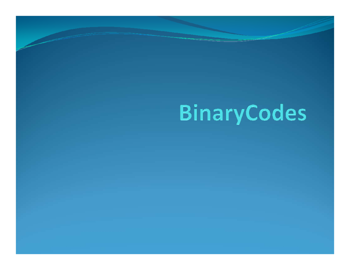 Mcact 102- Digital Logic - 8421 Binary Decimal Codes(BCD) - Incremental ...