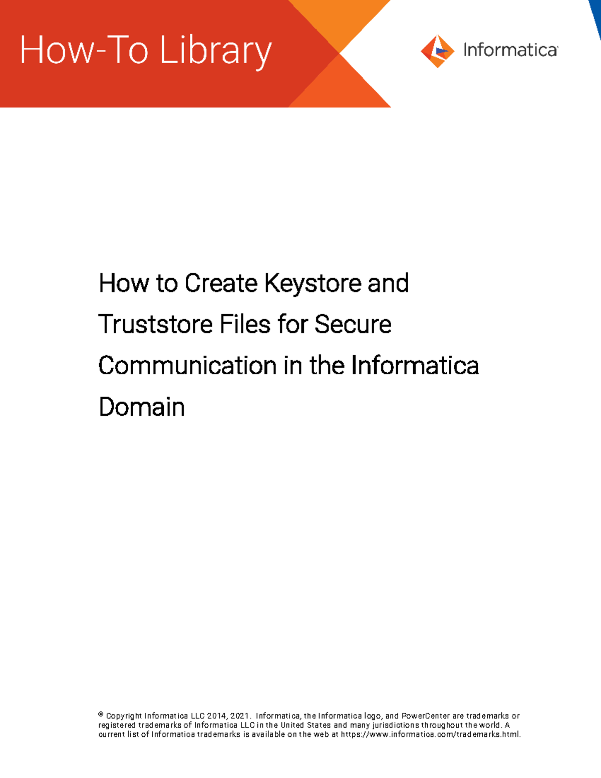 0700 How To Create Keystore And Truststore Files For Secure