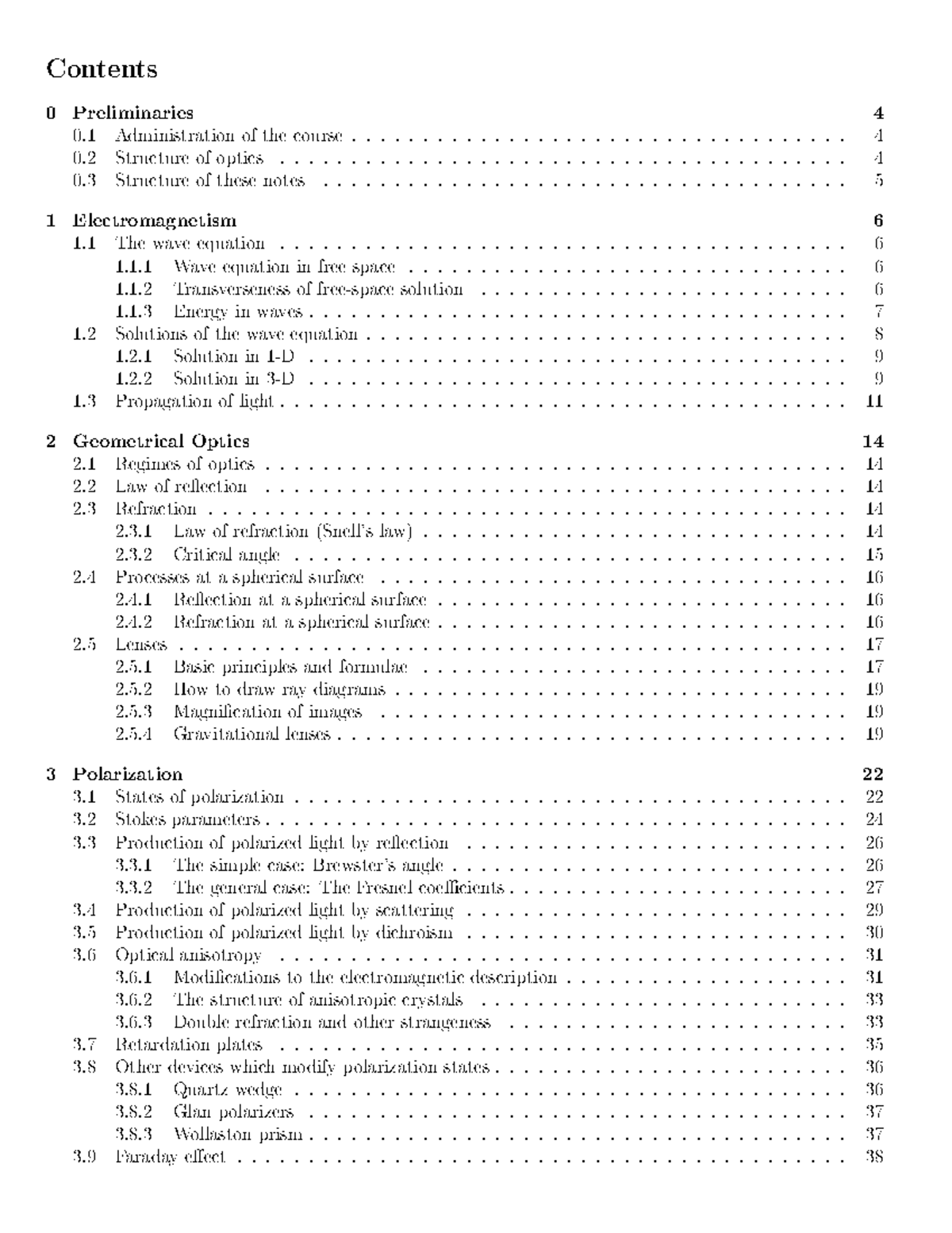 Wave Optics Lecture Notes ♦♥t ♥ts Pr ♠ ♥ r s ♠ ♥ str t ♦♥♦ t ♦ rs