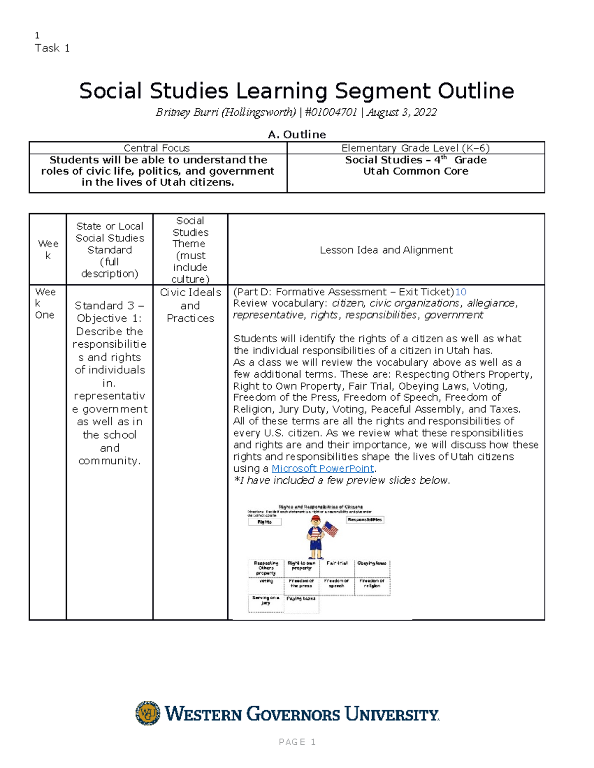 C104 - Task 1 - Social Studies Methods - C104 Task 1 PA PASSED. - Task ...