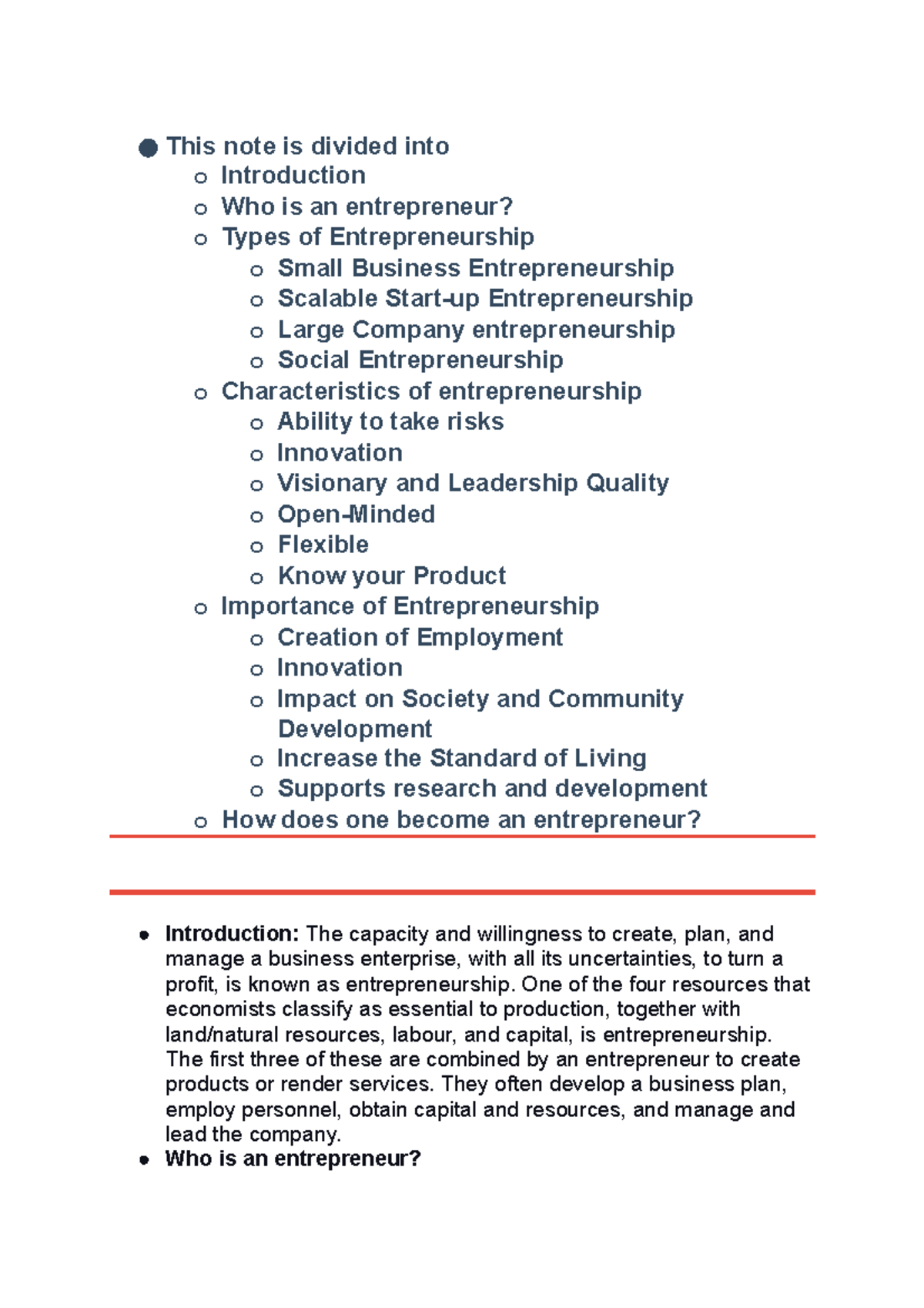 E-b-entrepreneurship - This Note Is Divided Into O Introduction O Who ...