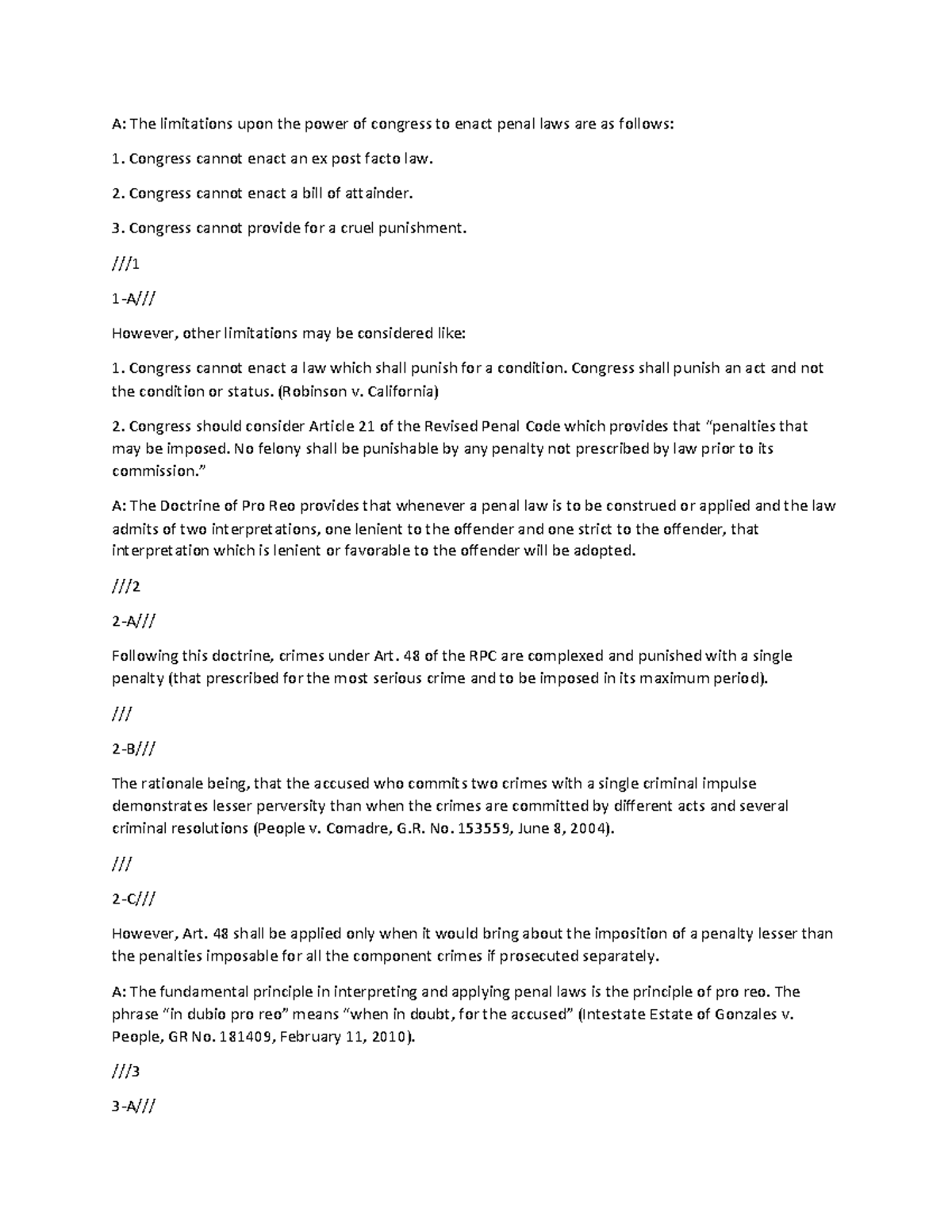 Article 156-170 (I hope it helps) - A: The limitations upon the power ...
