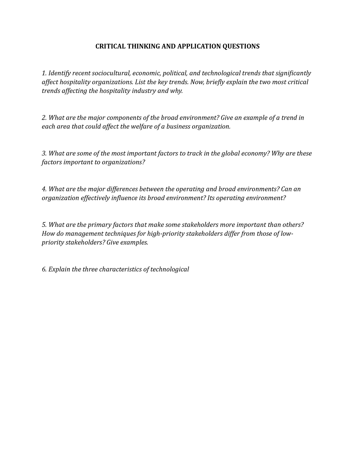 unit quiz critical thinking and application questions