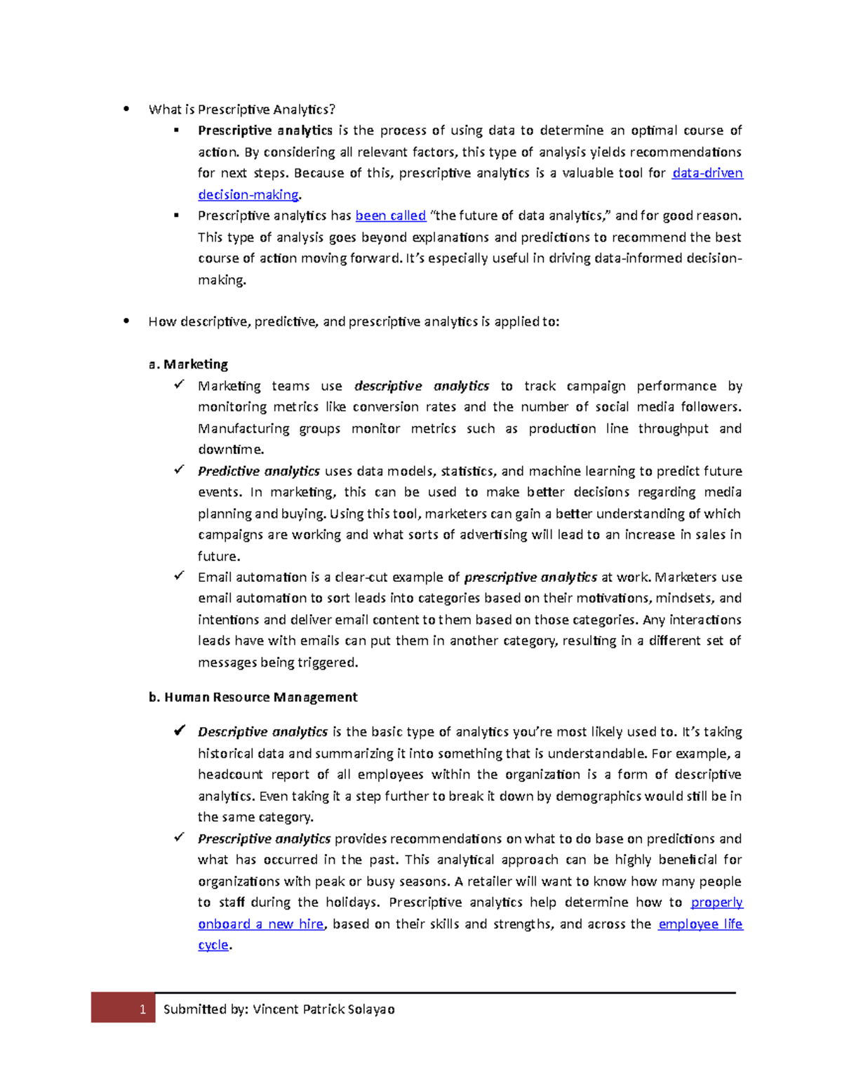 Business Analytics - What is Prescriptive Analytics? Prescriptive ...