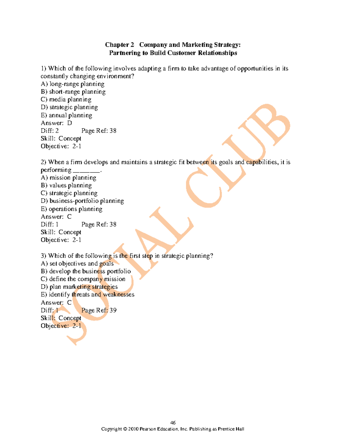 MKT 201 - Chapter 2 - Sss - 46 Chapter 2 Company And Marketing Strategy ...