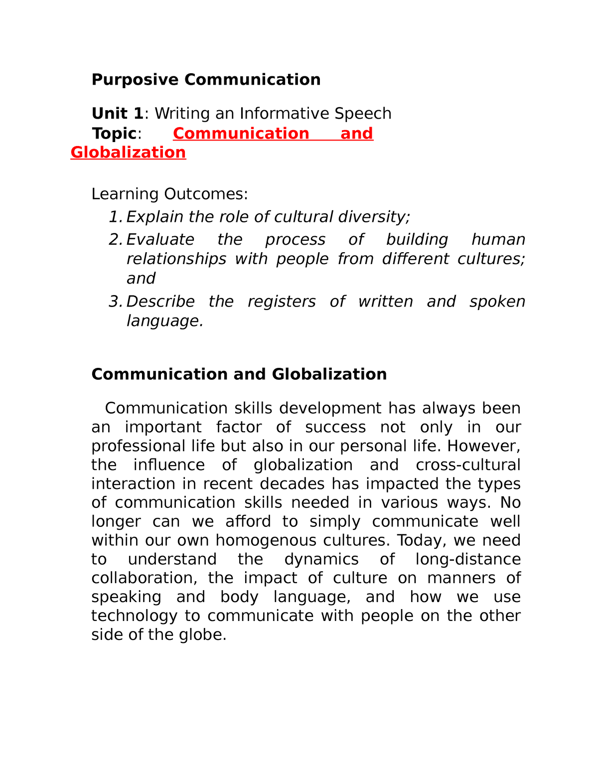 explanation essay purposive communication