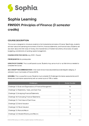 Sofia Personal Finance Milestone 3 - 1 17 / 17 That's 100% RETAKE 17 ...