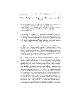 Viran Al Nagapan V Deepa Ap Subramaniam And Other Appeals Viran A L Nagapan V Deepa A P Studocu