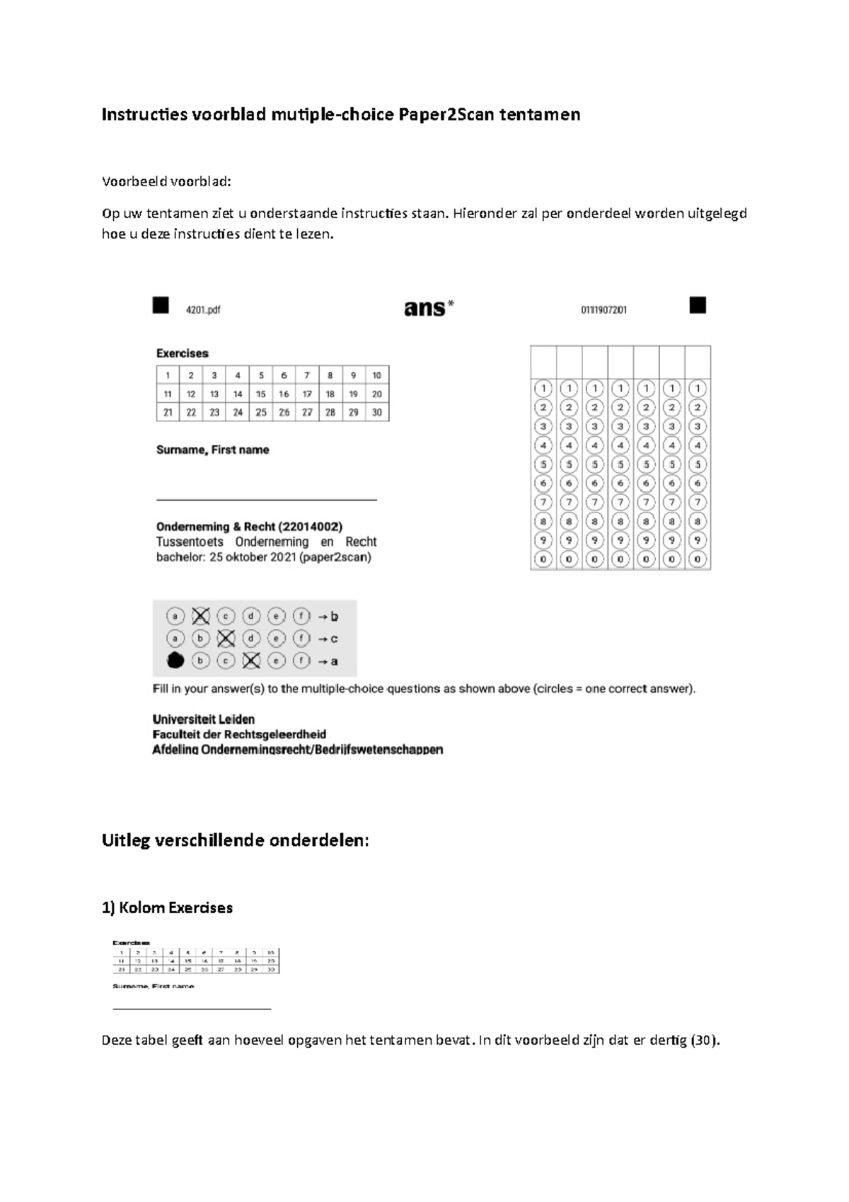 Instructies Voorblad Paper 2Scan Tentamen - Instructies Voorblad ...