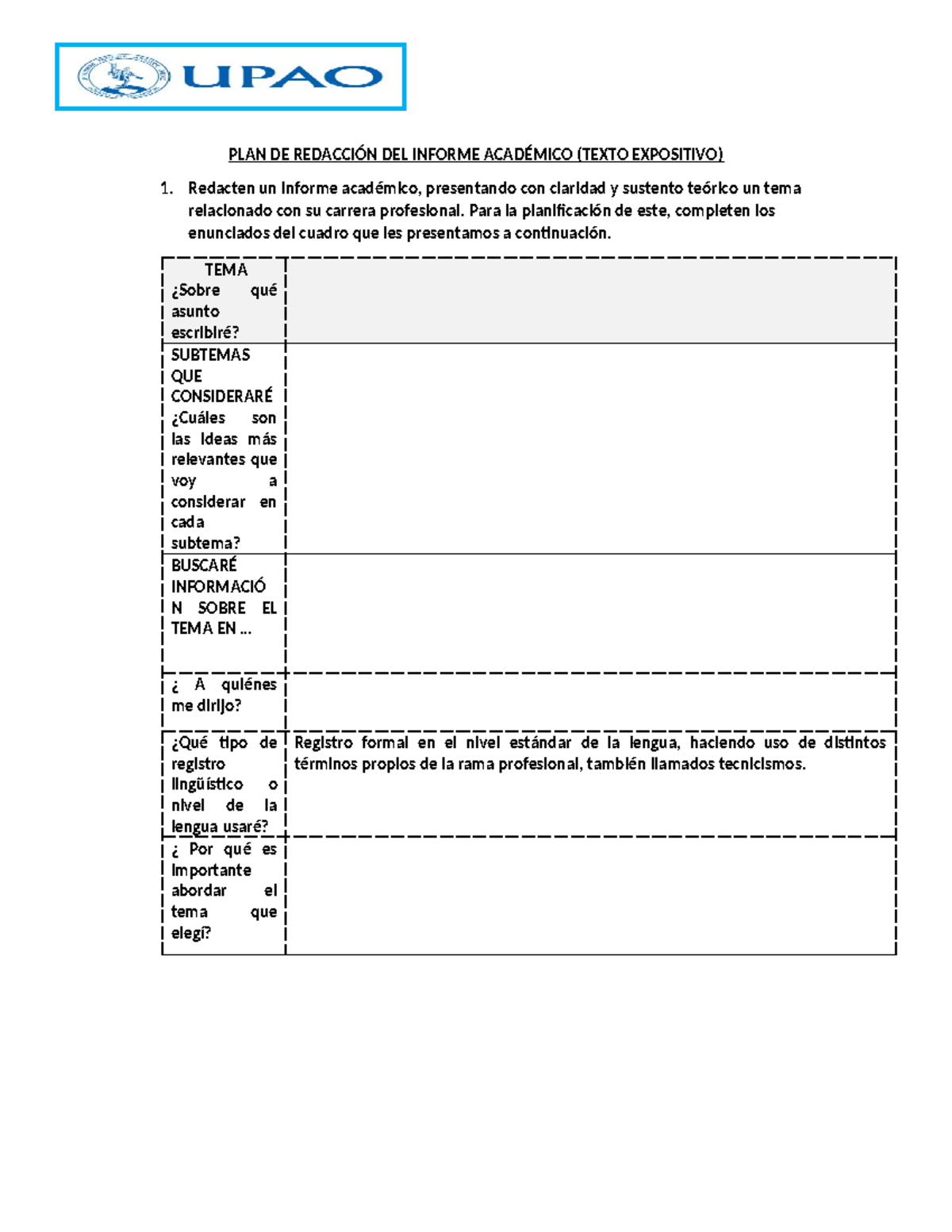 PLAN+DE+ Redacci%C3%93N+DEL+ Informe+ACAD%C3%89MICO - PLAN DE REDACCIÓN ...