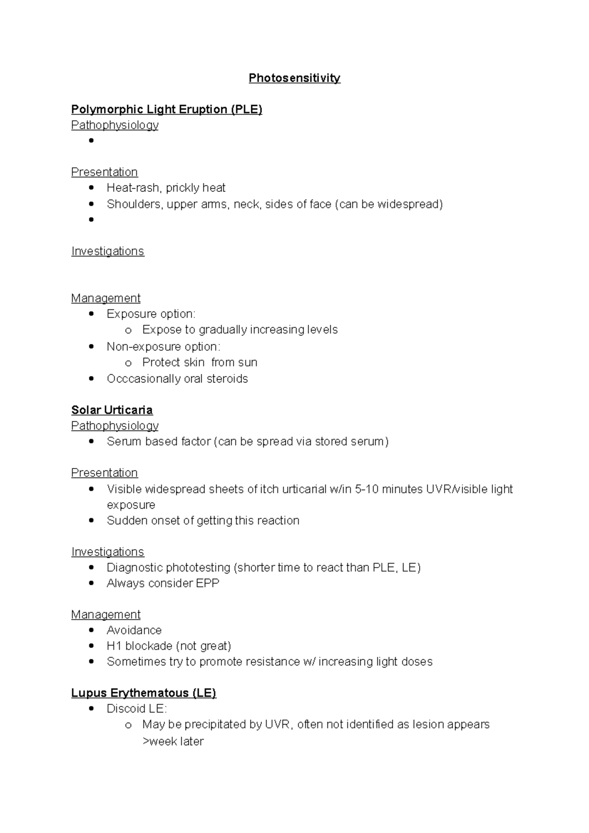 Photosensitivity Summary - Photosensitivity Polymorphic Light Eruption ...