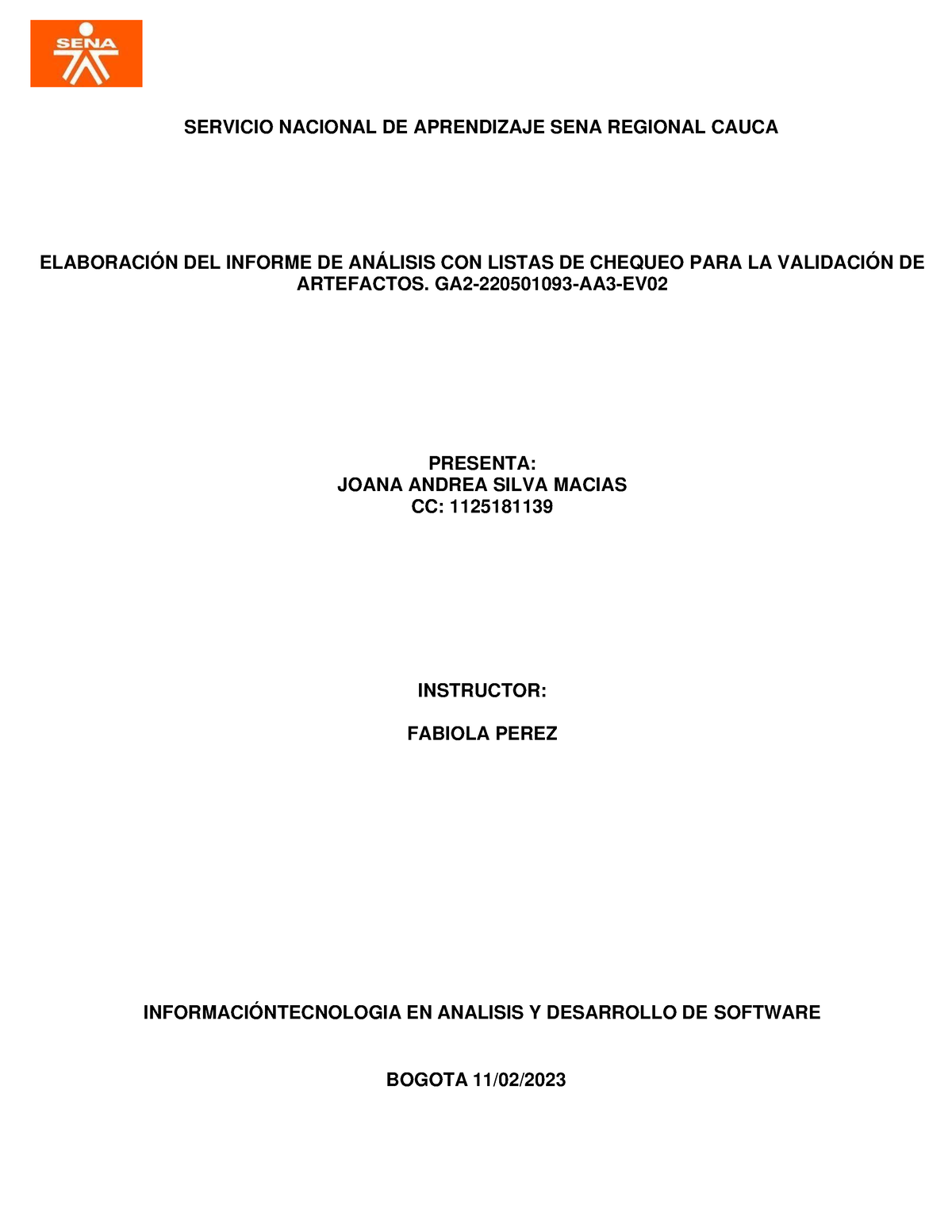 Elaboración Del Informe De Análisis Con Listas De Chequeo Para La