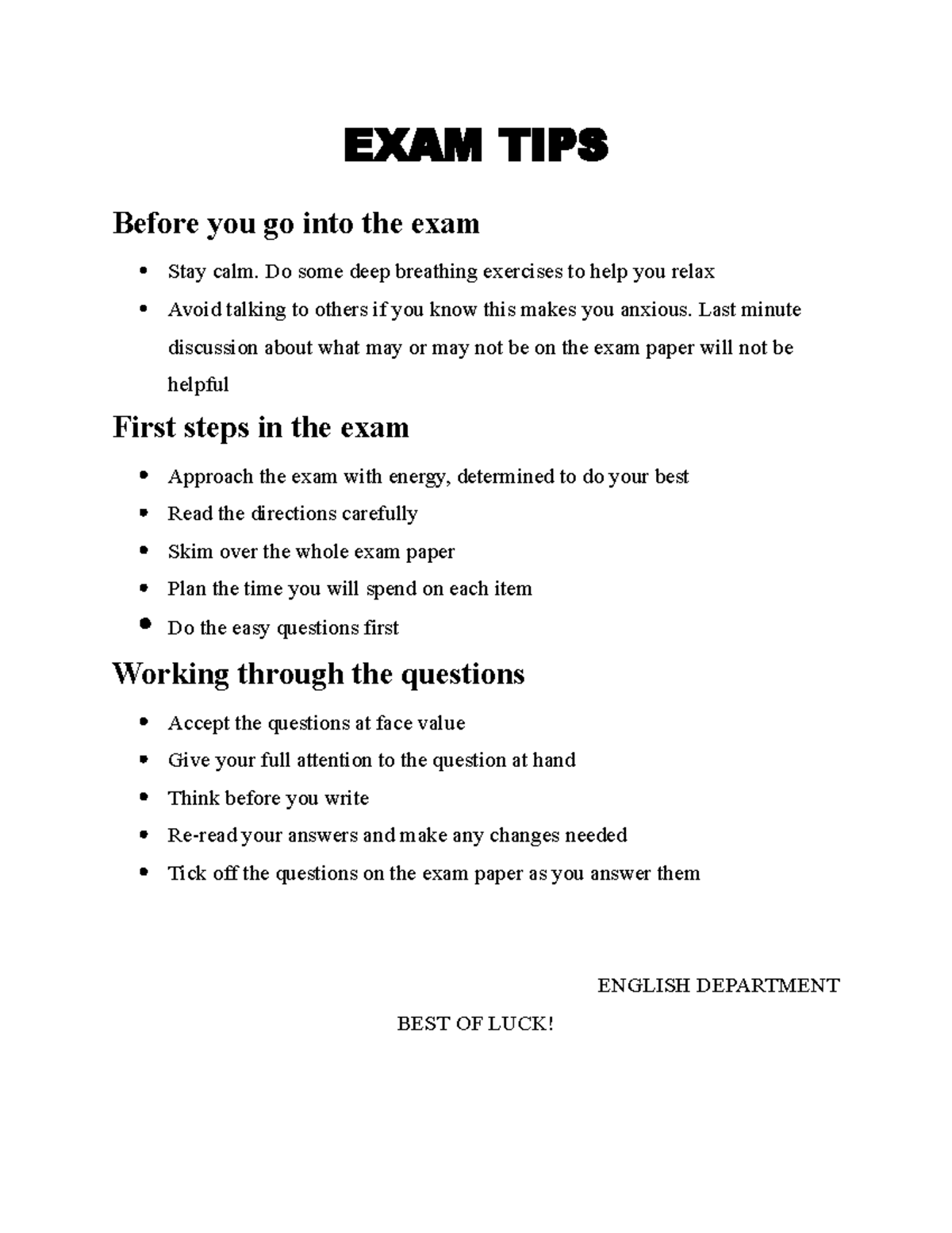 exam-tips-it-is-good-summaries-for-students-who-are-going-to-examroom