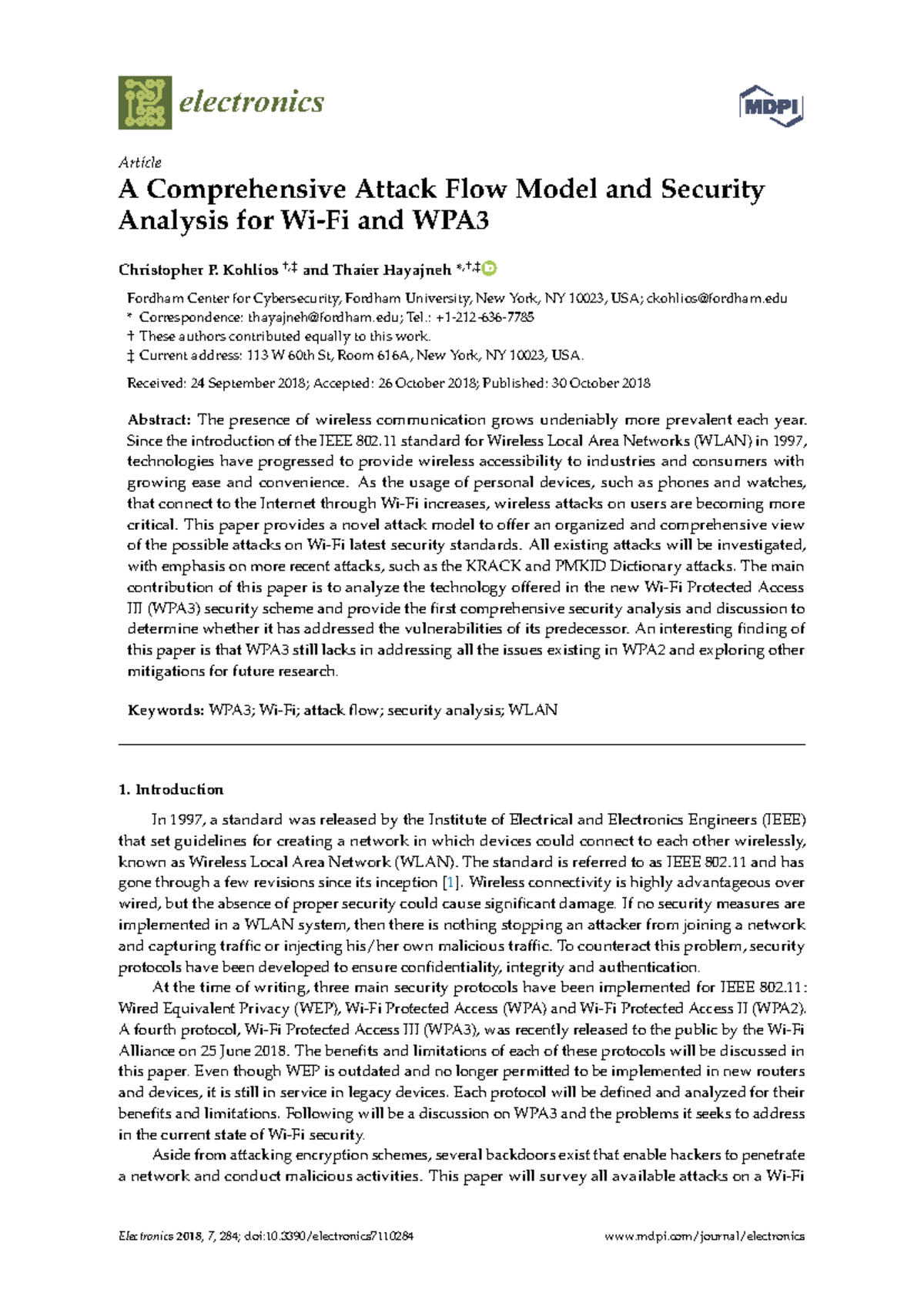 A Comprehensive Attack Flow Model and Security - electronics Article A ...
