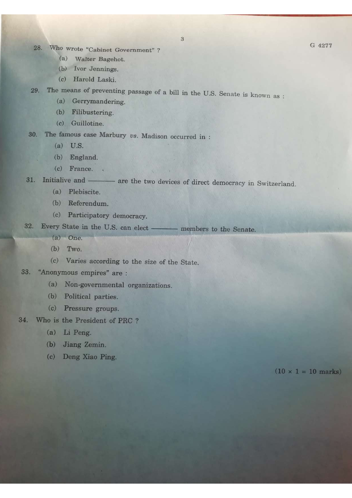 du phd political science previous year question papers