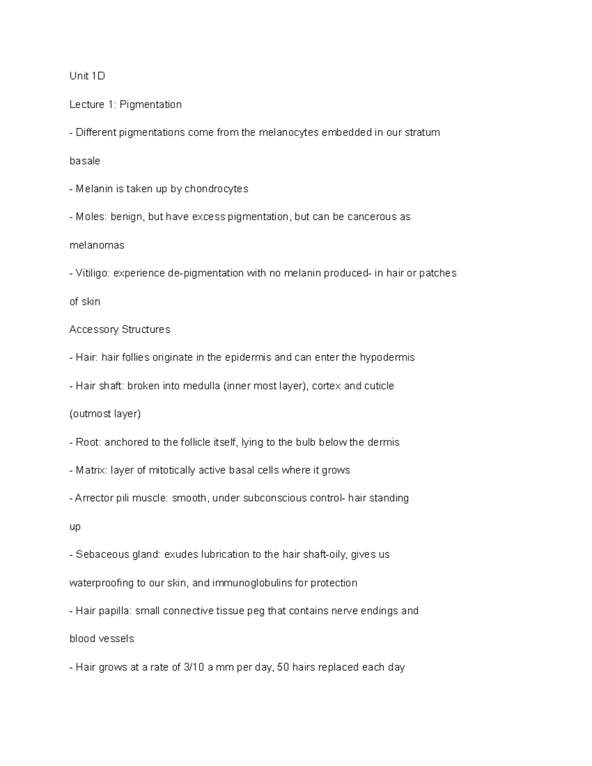 Human Anatomy 20 - UCF - Unit 1D Lecture 1: Pigmentation Different ...