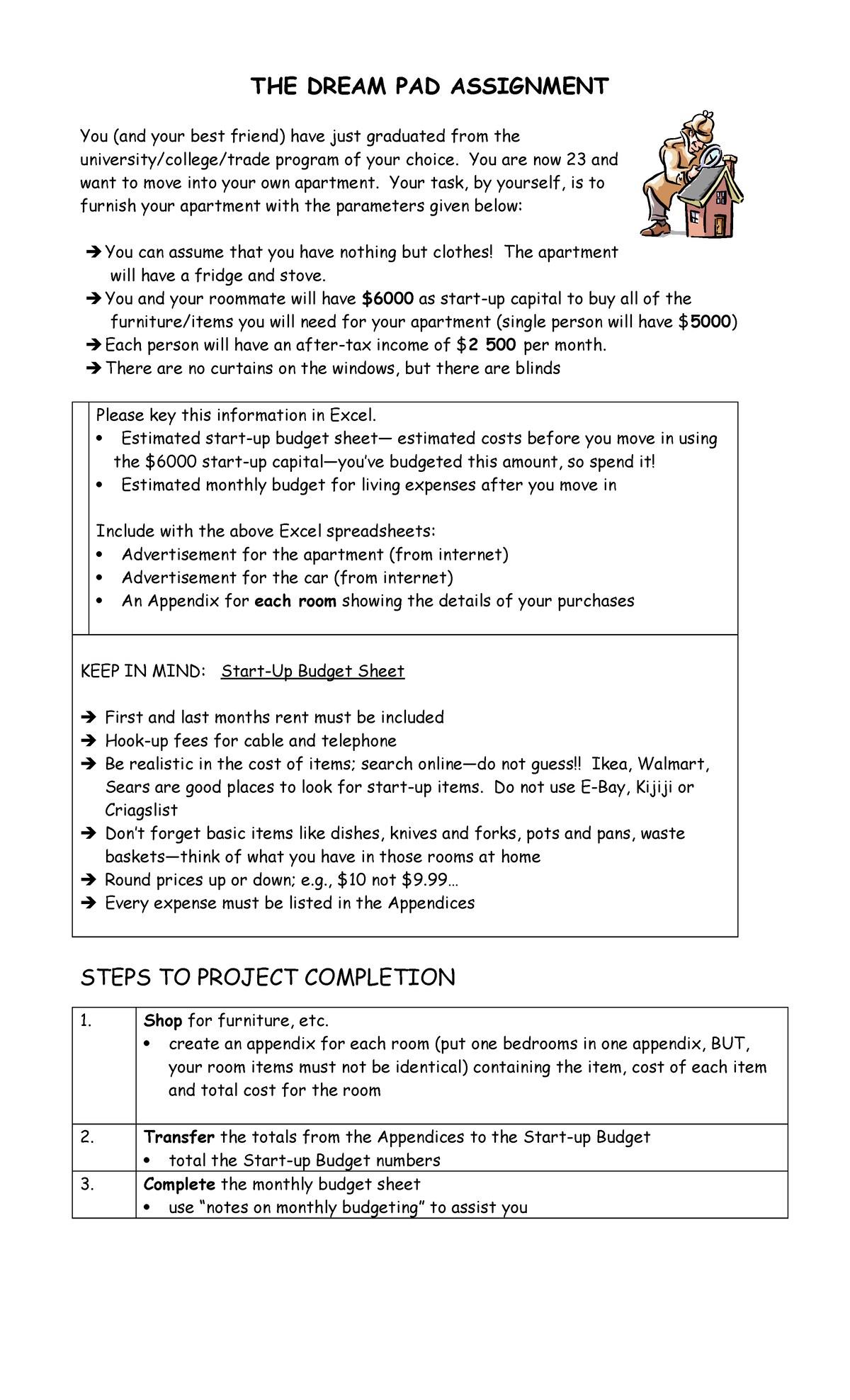 Dream PAD Assignment THE DREAM PAD ASSIGNMENT You (and your best