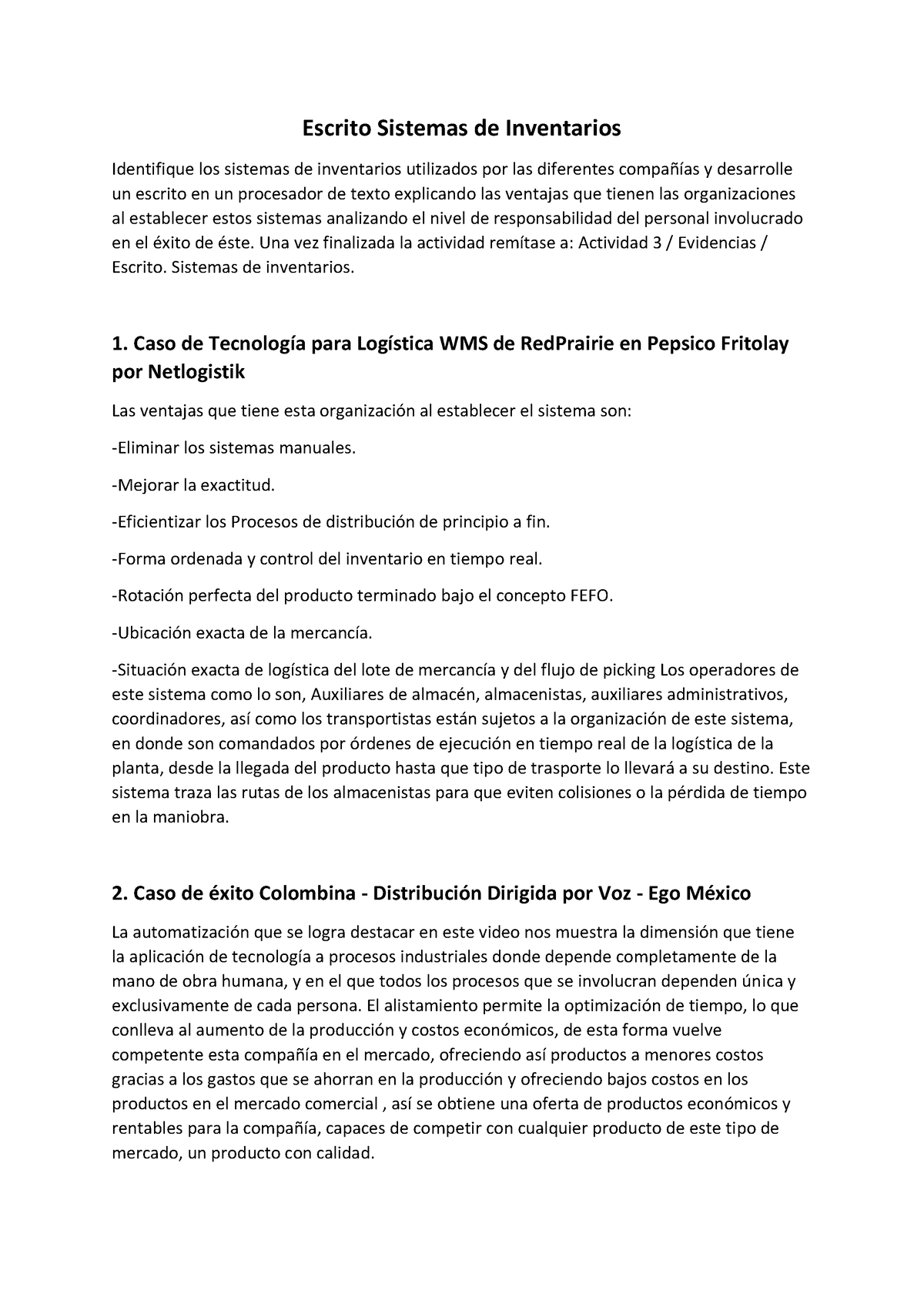 Escrito Sistemas De Inventarios Escrito Sistemas De Inventarios Identifique Los Sistemas De 7955