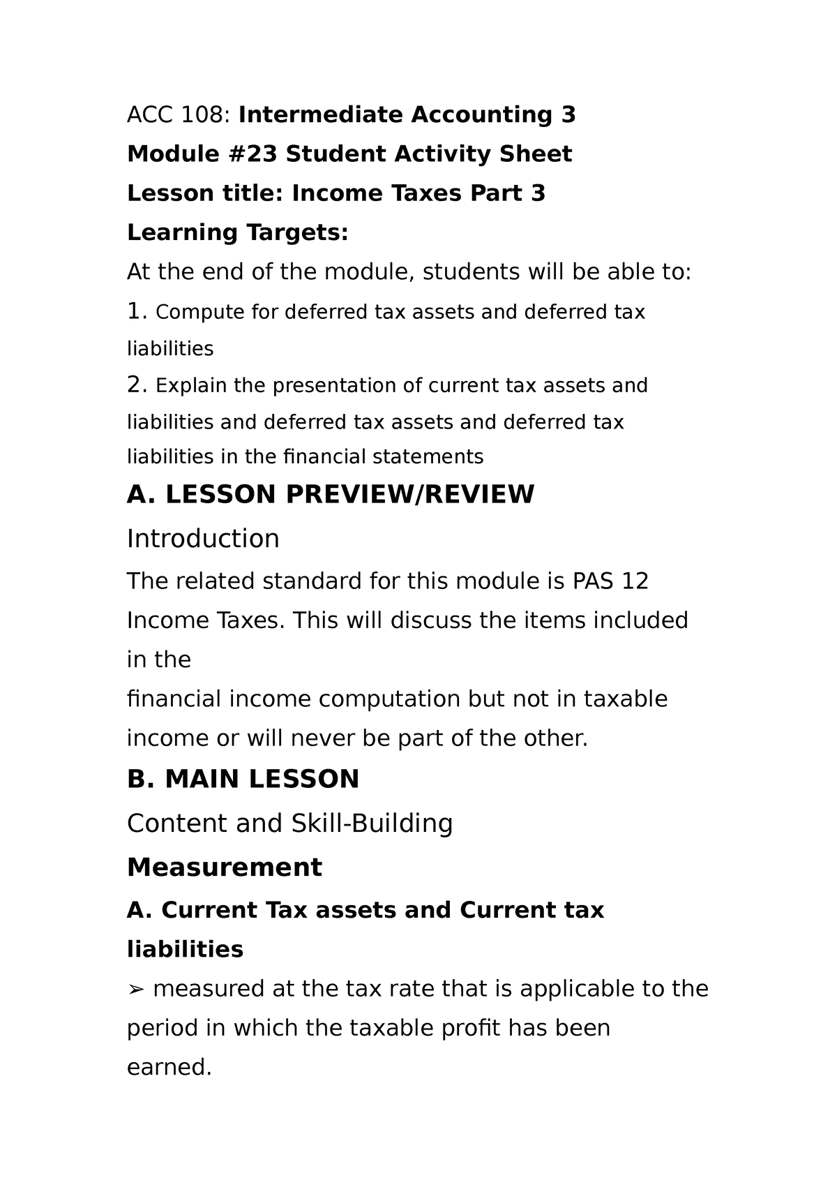 ACC 108-Intermediate Accounting 3 23 - ACC 108: Intermediate Accounting ...