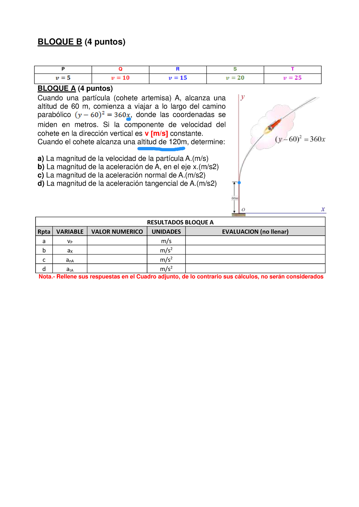 Bloque B PC1 Dinamica-UPC-2024-0( Sin Resolver) - BLOQUE B ( 4 Puntos ...