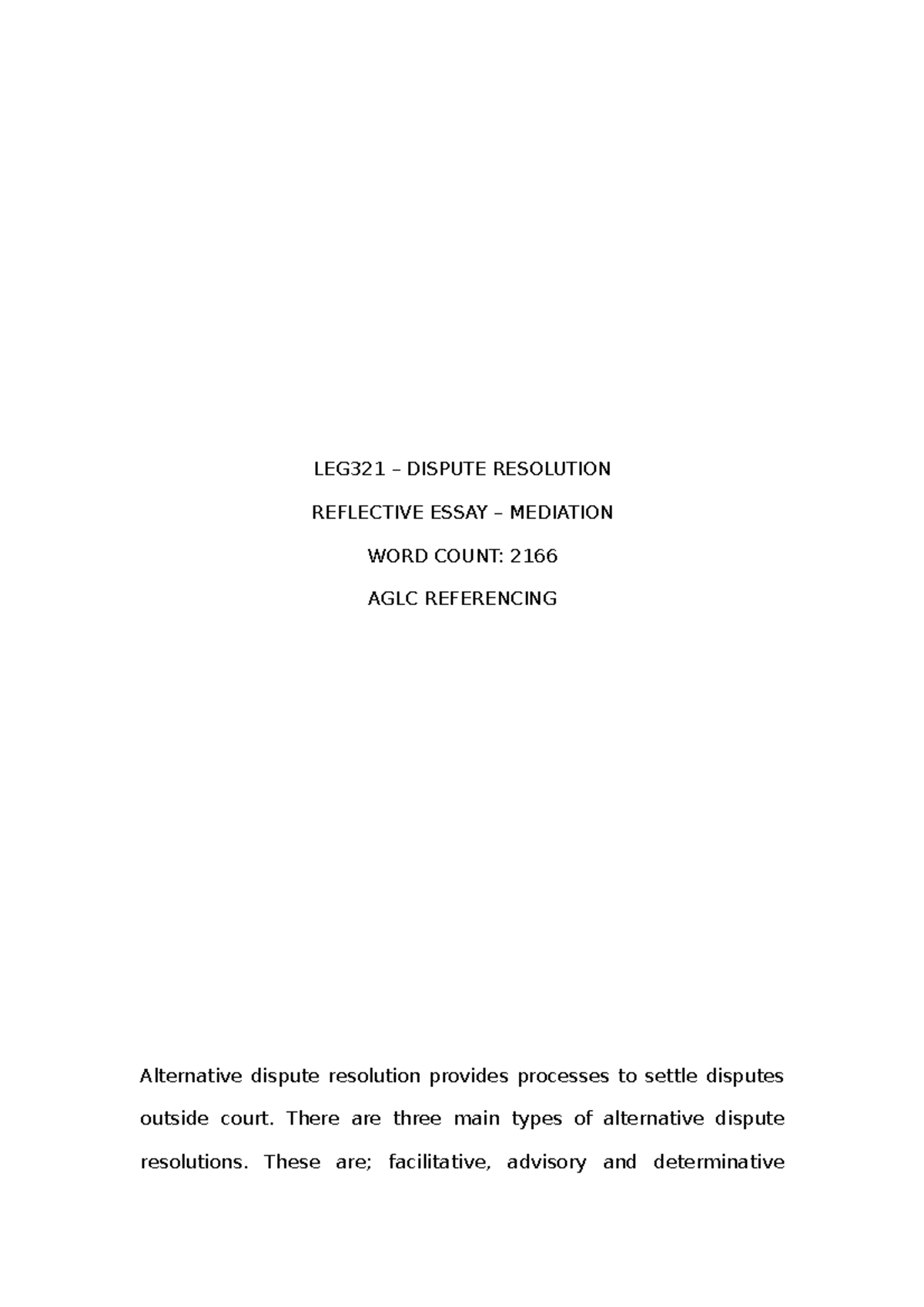 Reflective essay mediation 08 picture