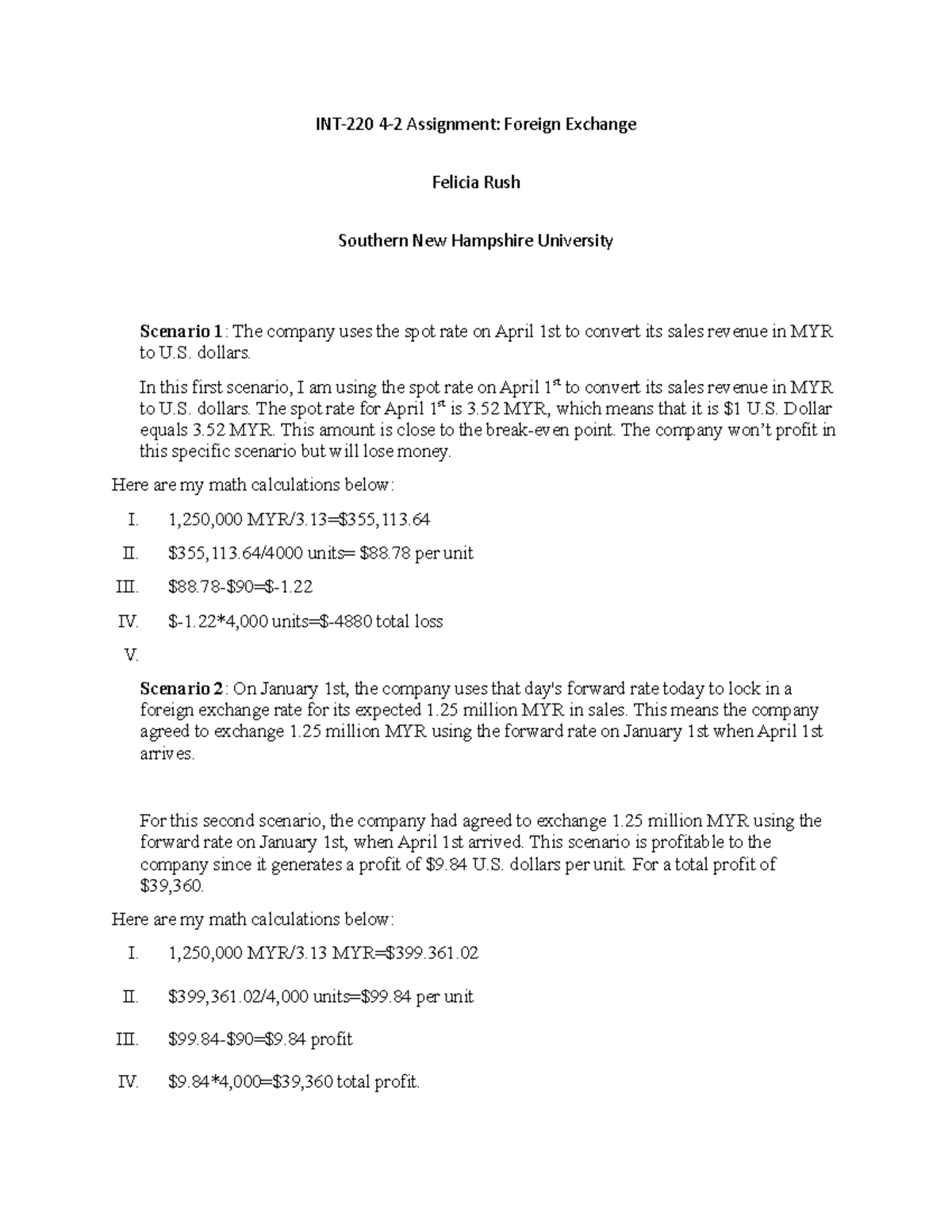 Int 220 4 2 4 2 int 220 4 2 assignment foreign exchange felicia