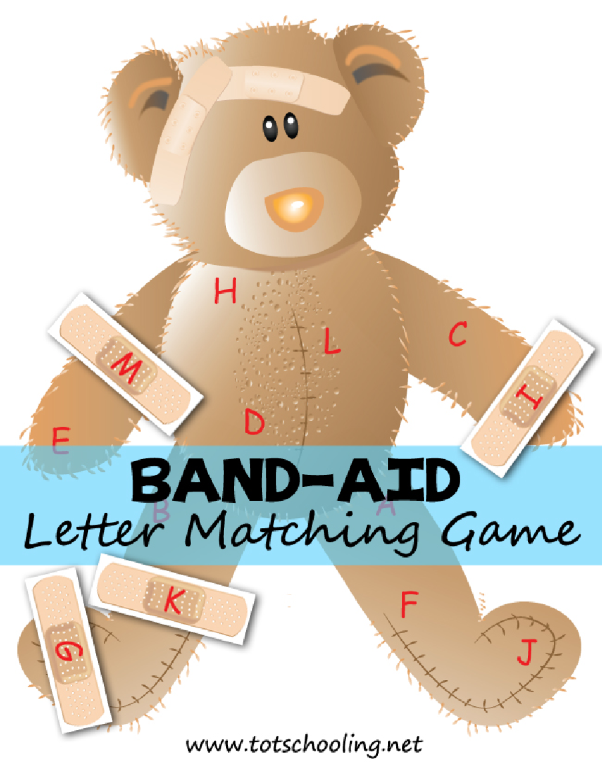 Free Bandaid Letter Matching Game - © Copyright 2014, Totschooling. All  rights reserved. All - StuDocu