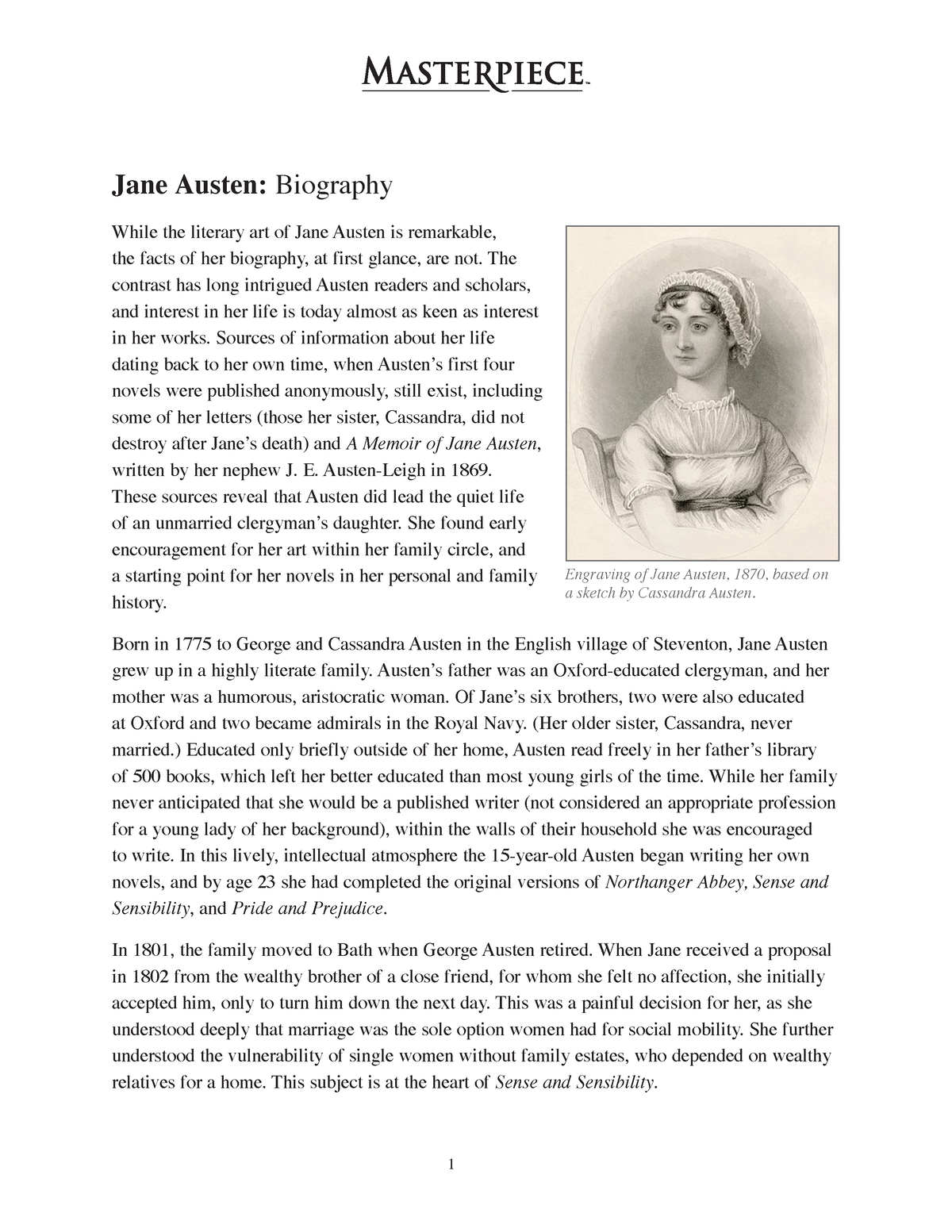 biography of jane austen pdf