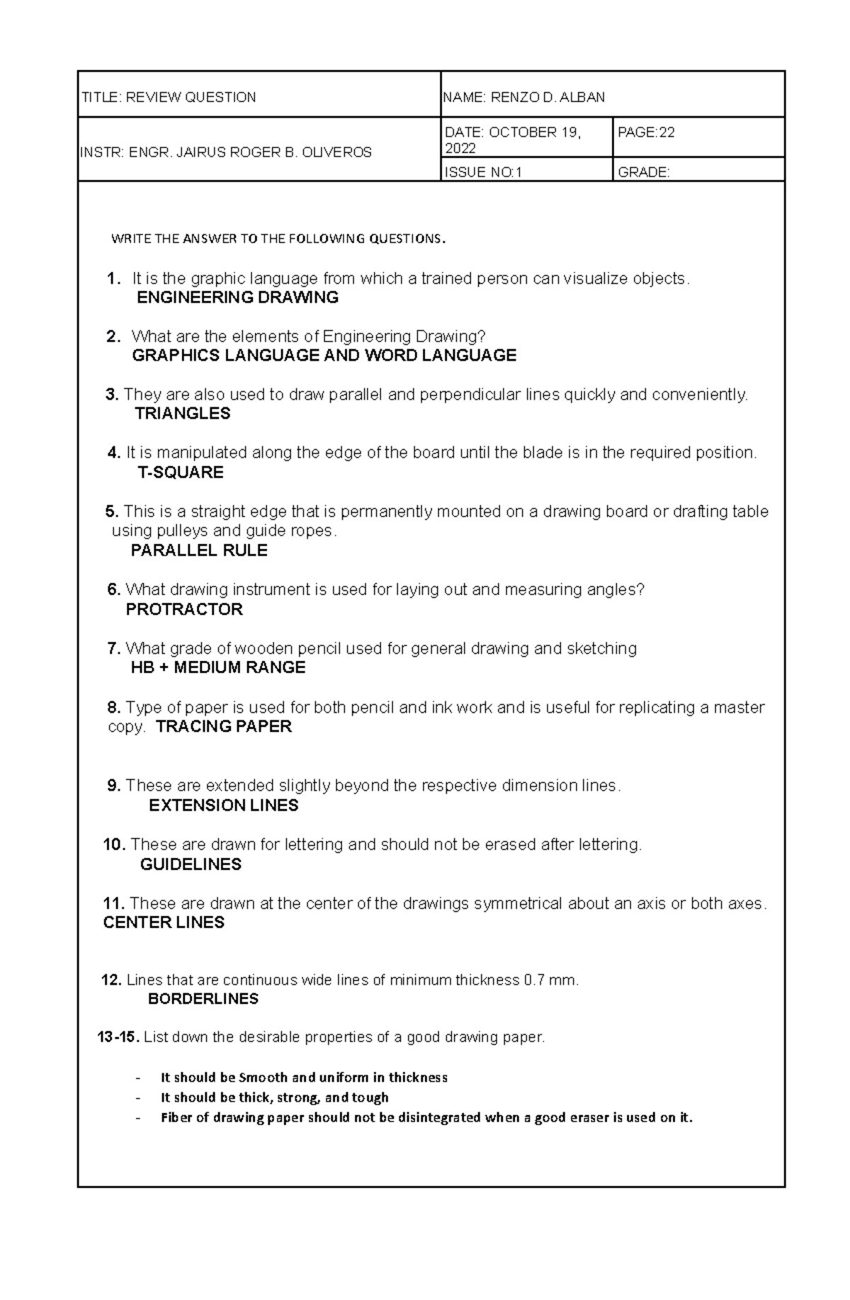 Module 1 Module Review Questions Alban - TITLE: REVIEW QUESTION NAME ...