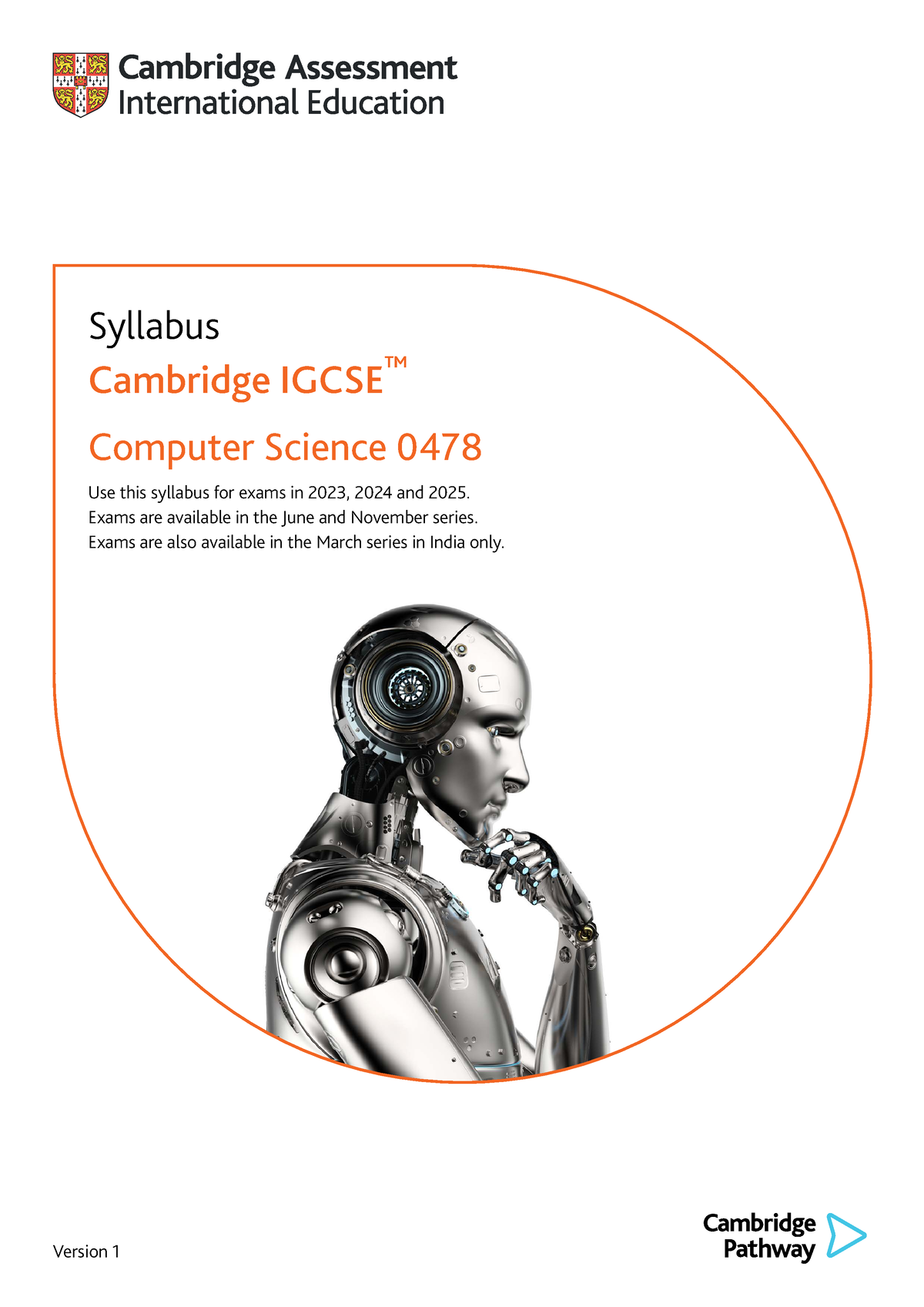 595424 2023 2025 syllabus - Version 1 Syllabus Cambridge IGCSE 