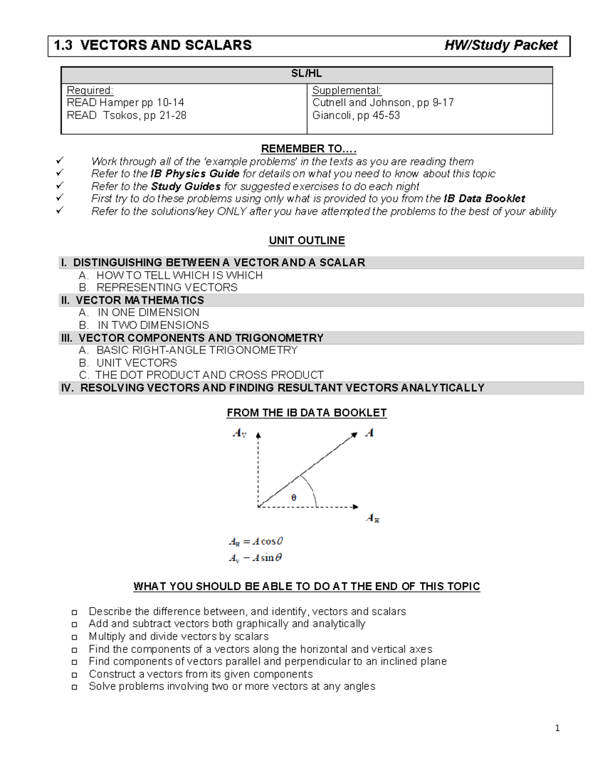 Hw study packet - 1 - this is a physics tasksheet that focuses towards ...