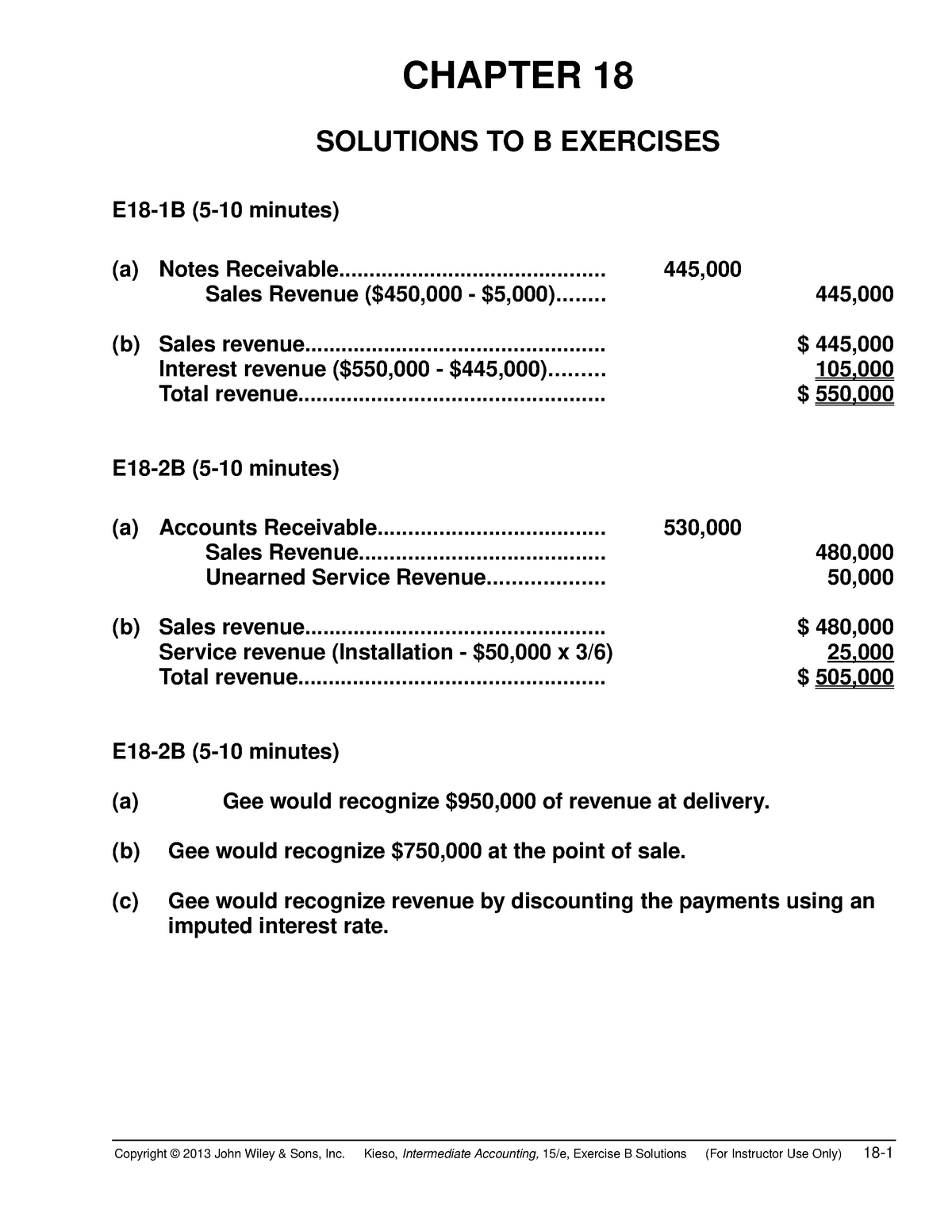 Solution Manual Intermediate Accounting 15th Kiesoch 18 - CHAPTER 18 ...